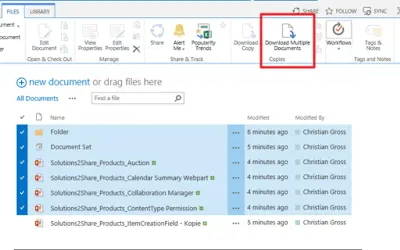 Download Multiple Documents — Microsoft 365 plugin