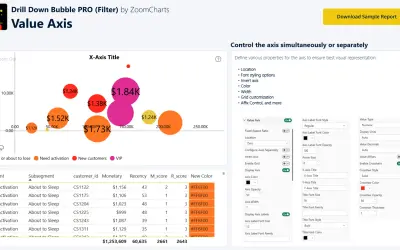 Drill Down Bubble PRO (Filter) by ZoomCharts — Microsoft 365 plugin
