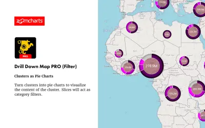 Drill Down Map PRO (Filter) by ZoomCharts — Microsoft 365 plugin