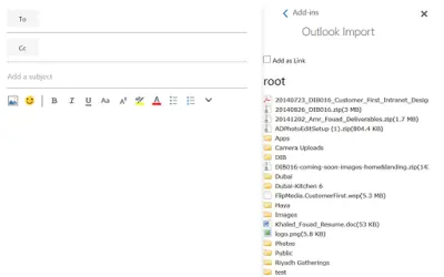 Dropbox To Outlook Import — Microsoft 365 plugin