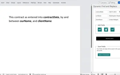 Dynamic Find and Replace — Microsoft 365 plugin