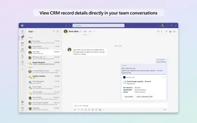Dynamics 365 for Microsoft Teams — Microsoft 365 plugin
