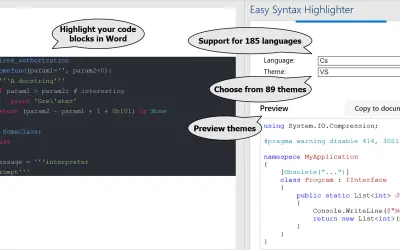Easy Syntax Highlighter — Microsoft 365 plugin