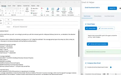 Email AI Helper — Microsoft 365 plugin