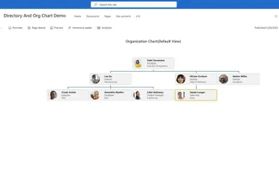 Employee Directory And Organization Chart — Microsoft 365 plugin
