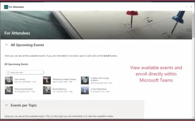 Event Management — Microsoft 365 plugin