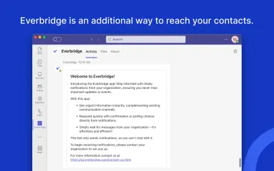 Everbridge — Microsoft 365 plugin