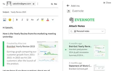 Evernote — Microsoft 365 plugin