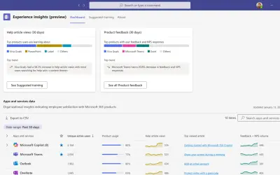 Experience insights — Microsoft 365 plugin