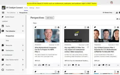 EY Catalyst Connect — Microsoft 365 plugin