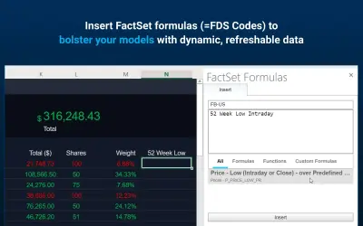 FactSet 365 — Microsoft 365 plugin