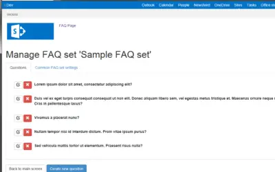 FAQ Page — Microsoft 365 plugin