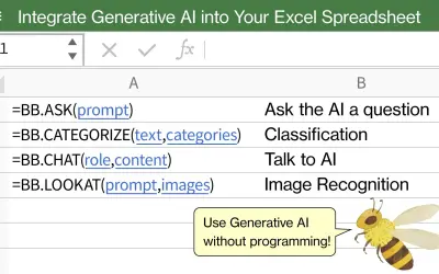 GenAI Tools for Excel — Microsoft 365 plugin