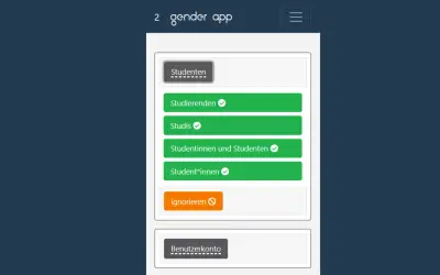 gender app Add-in · Geschlechtergerechte Sprache — Microsoft 365 plugin