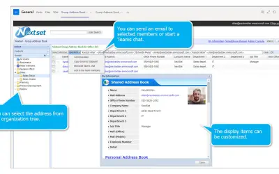 Group Address Book - NextSet — Microsoft 365 plugin