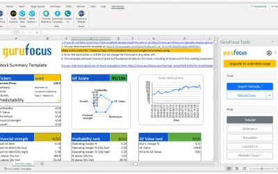 GuruFocus Add-in for Excel — Microsoft 365 plugin
