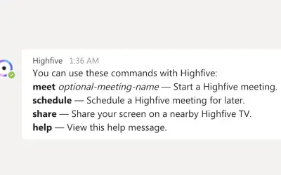 Highfive Video Conferencing — Microsoft 365 plugin