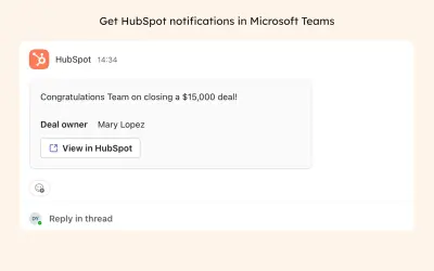 HubSpot — Microsoft 365 plugin