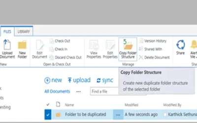 iGrid's Copy Folder Structure — Microsoft 365 plugin