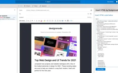 Insert HTML by Designmodo — Microsoft 365 plugin