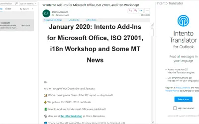 Intento Translator for Outlook — Microsoft 365 plugin