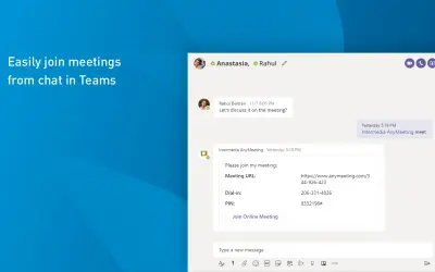 Intermedia AnyMeeting for Teams — Microsoft 365 plugin