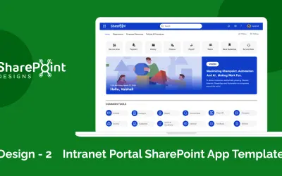 Intranet Design 2 - Clean and Minimal SharePoint Intranet — Microsoft 365 plugin