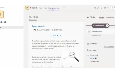 itslearning Course Overview — Microsoft 365 plugin