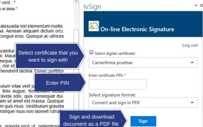 IvSign: On-line Electronic Signature — Microsoft 365 plugin