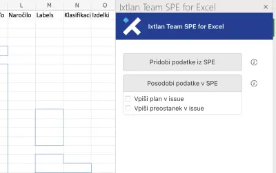 Ixtlan Team SPE for Excel — Microsoft 365 plugin