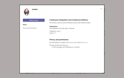 Jenkins — Microsoft 365 plugin