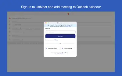 JioMeet for Outlook — Microsoft 365 plugin