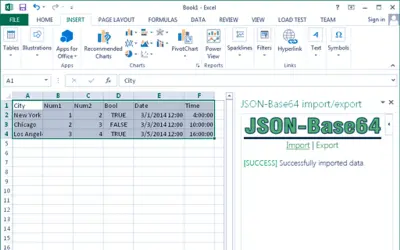 JSON-Base64 import/export — Microsoft 365 plugin