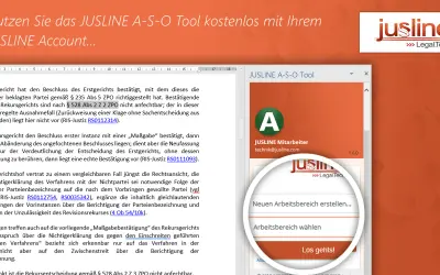 JUSLINE A-S-O Tool — Microsoft 365 plugin