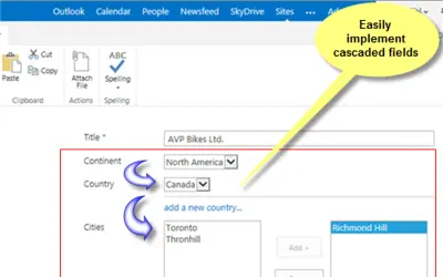 KWizCom Cascading LookApp — Microsoft 365 plugin