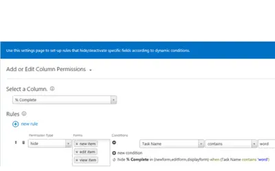 KWizCom Dynamic Column Permissions — Microsoft 365 plugin
