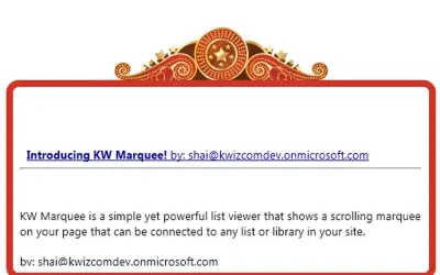 KWizCom Marquee — Microsoft 365 plugin