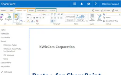 KWizCom Paste+ — Microsoft 365 plugin