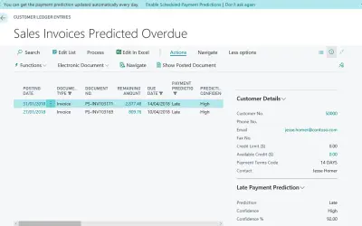 Late Payment Prediction — Microsoft 365 plugin