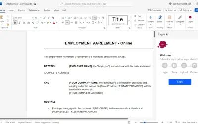 Legitt AI Office Tools — Microsoft 365 plugin