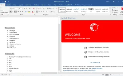 Lexis® Draft AU — Microsoft 365 plugin