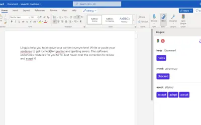Linguix for Word — Microsoft 365 plugin