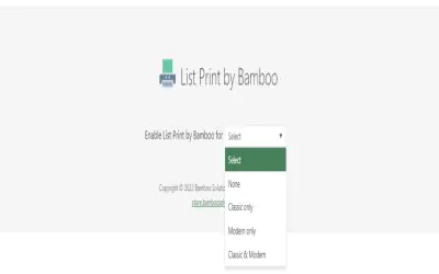 List Print by Bamboo — Microsoft 365 plugin