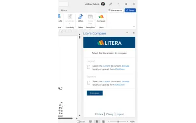 Litera Compare — Microsoft 365 plugin
