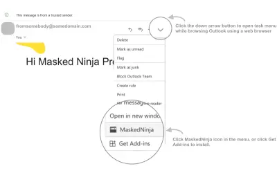 MaskedNinja - Email Threat Protection — Microsoft 365 plugin
