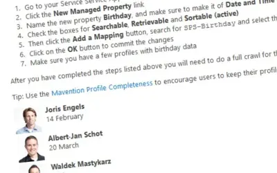Mavention Birthdays — Microsoft 365 plugin