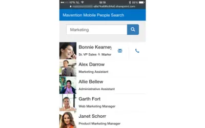 Mavention Mobile People Search — Microsoft 365 plugin