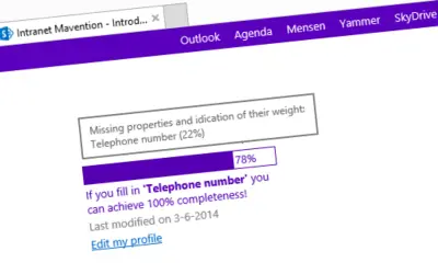 Mavention Profile Completeness — Microsoft 365 plugin