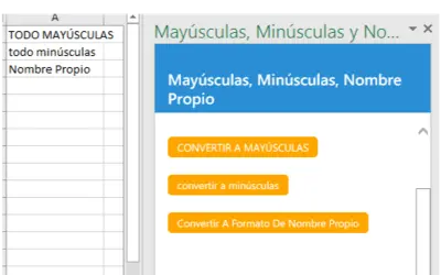Mayúsculas, Minúsculas y Nombre Propio — Microsoft 365 plugin