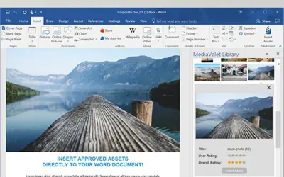 MediaValet Library for Office — Microsoft 365 plugin